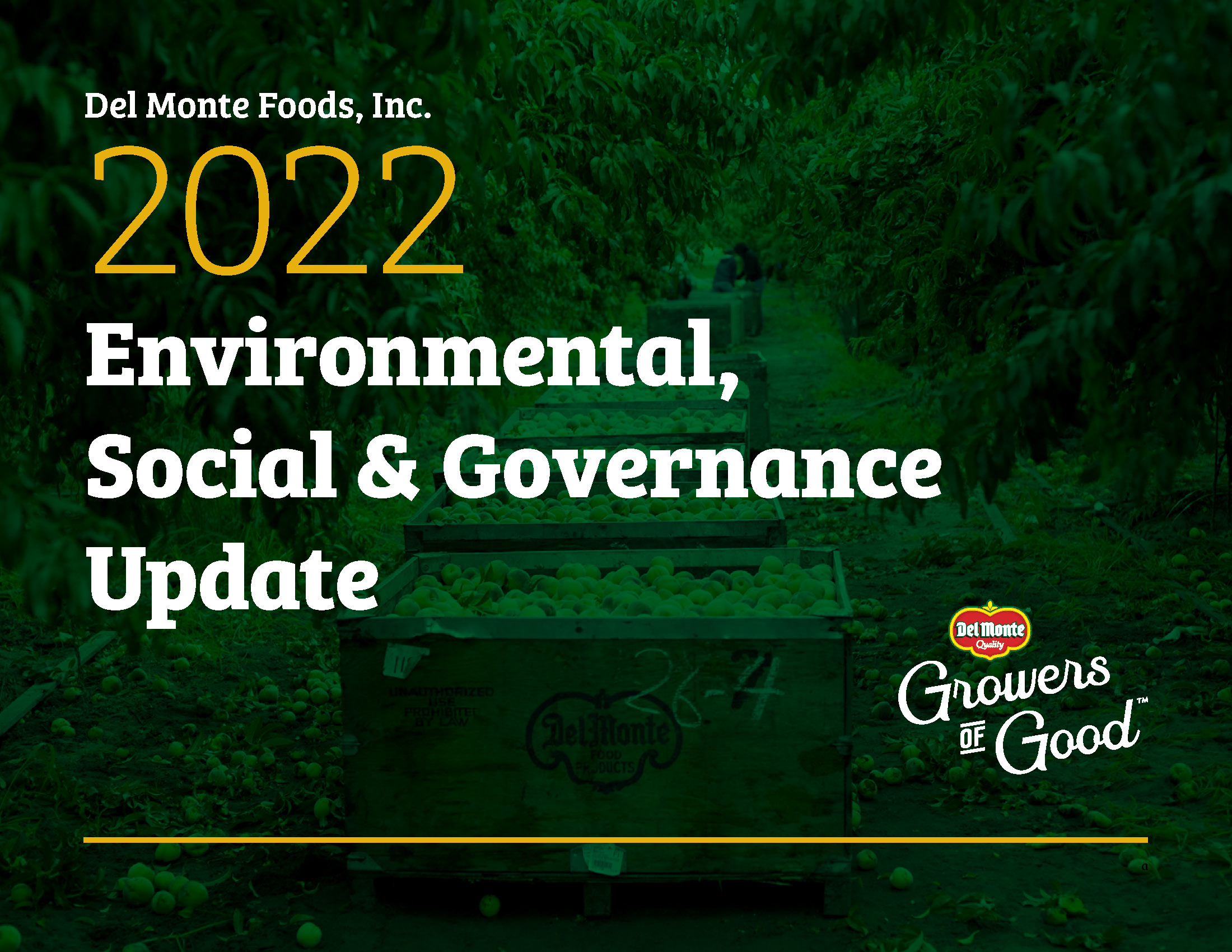 2022 Environmental, Social and Governance Update